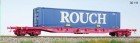 30111 LS Models Container flat car CNC with 45' container "ROUCH"
